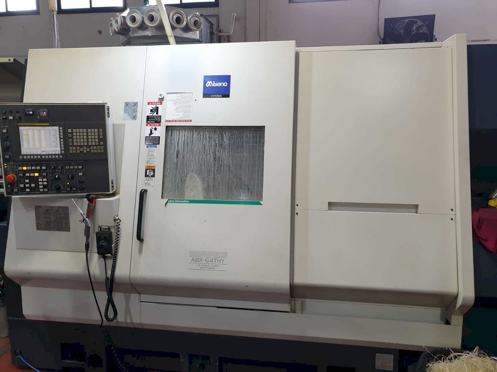 Čelní pohled  na Miyano ABX-64THY  stroj