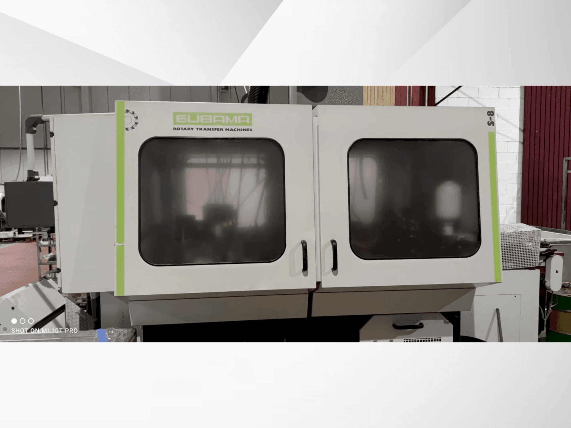 Čelní pohled  na EUBAMA S8  stroj