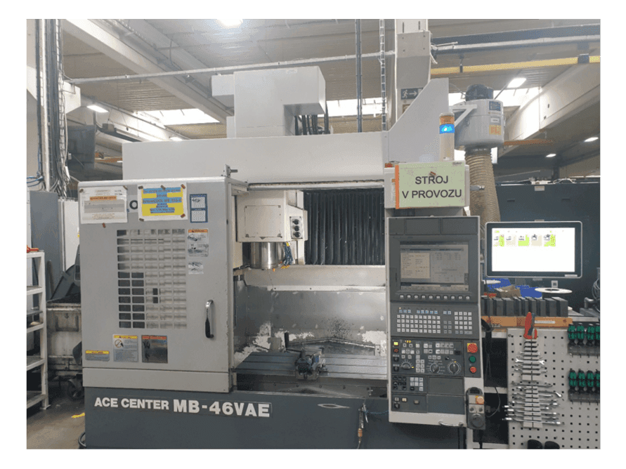 Čelní pohled  na Okuma MB-46VAE  stroj