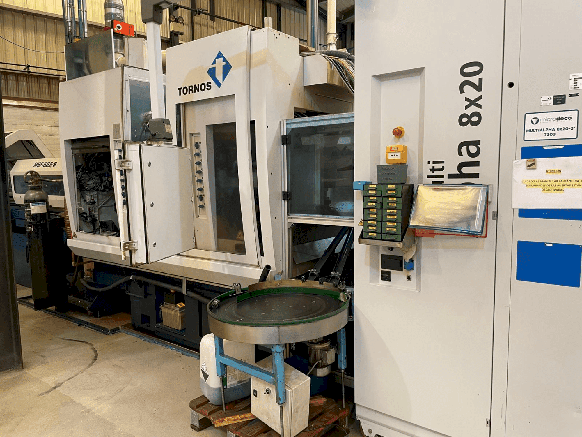 Čelní pohled  na TORNOS MultiAlpha 8x20  stroj