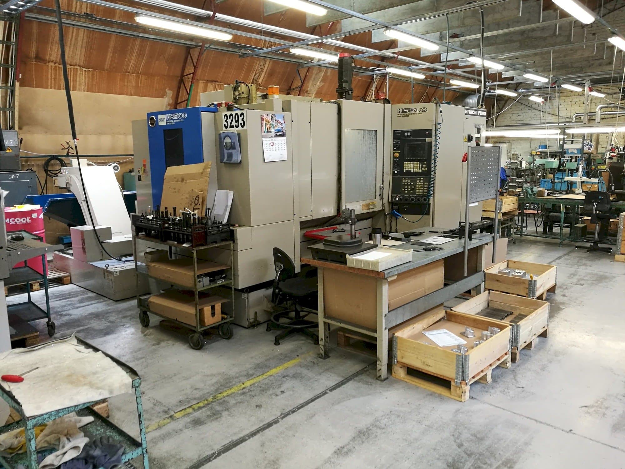 Čelní pohled  na HITACHI SEIKI HS 500  stroj