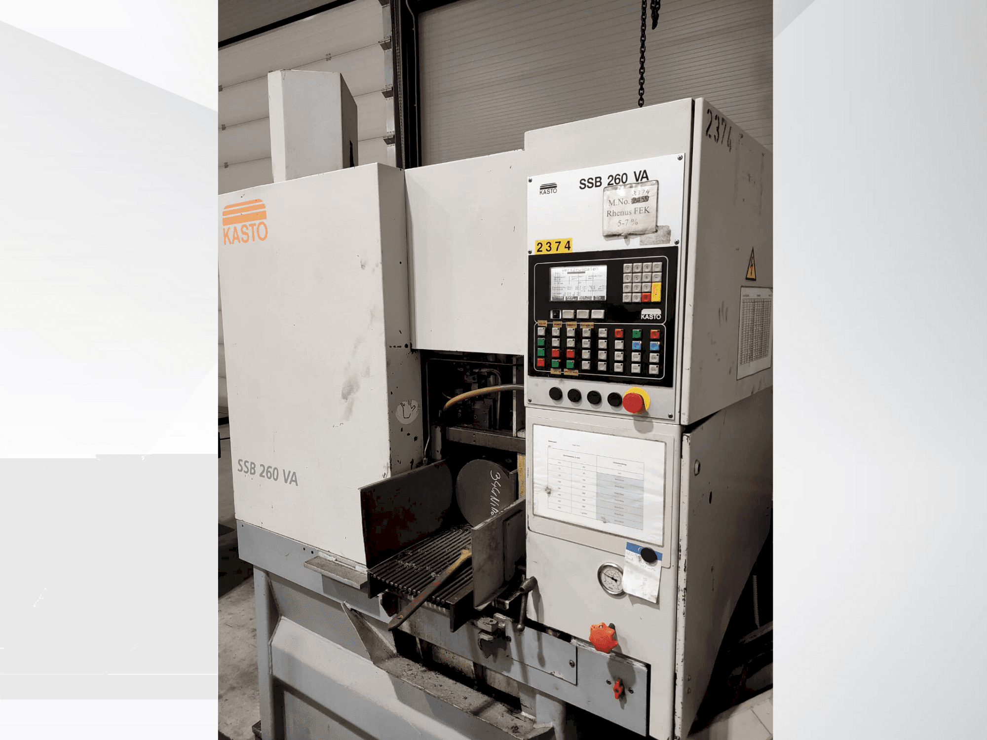 Čelní pohled  na KASTO SSB 260 VA  stroj