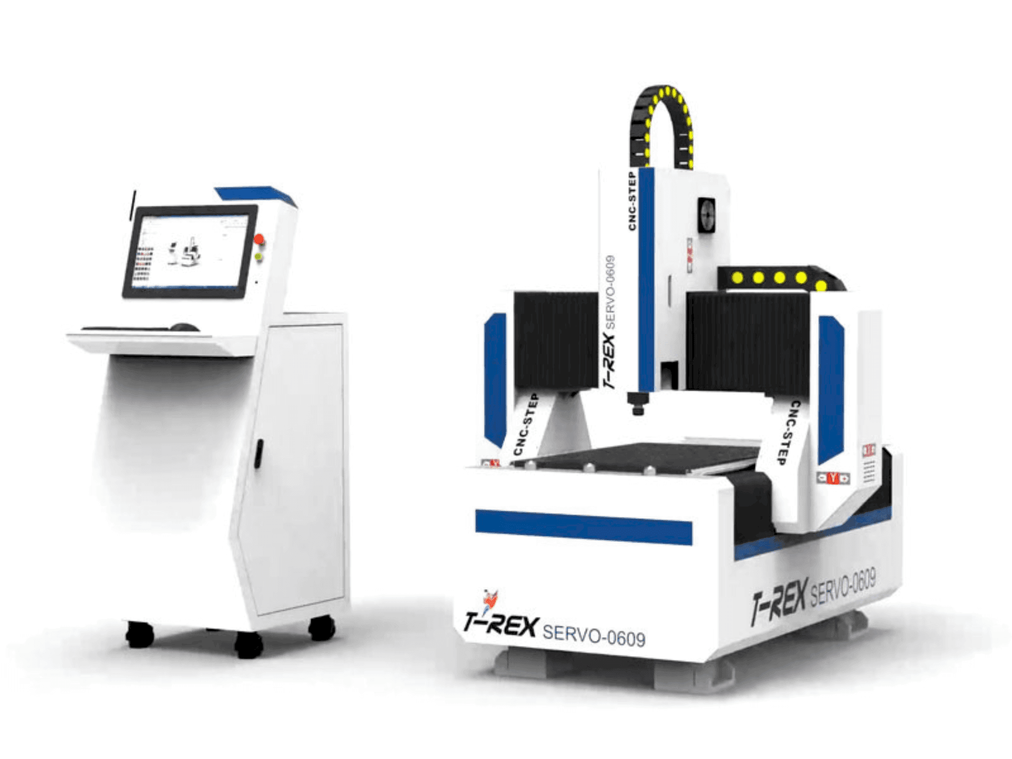 Čelní pohled  na T-Rex Servo-0609  stroj