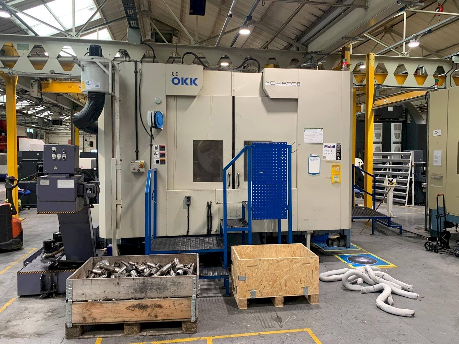 Čelní pohled  na OKK MCH 800II  stroj