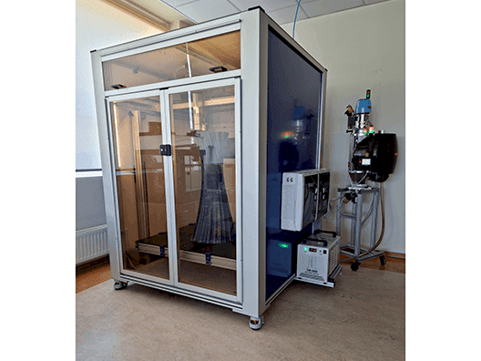 Čelní pohled  na Terracubed T1000  stroj