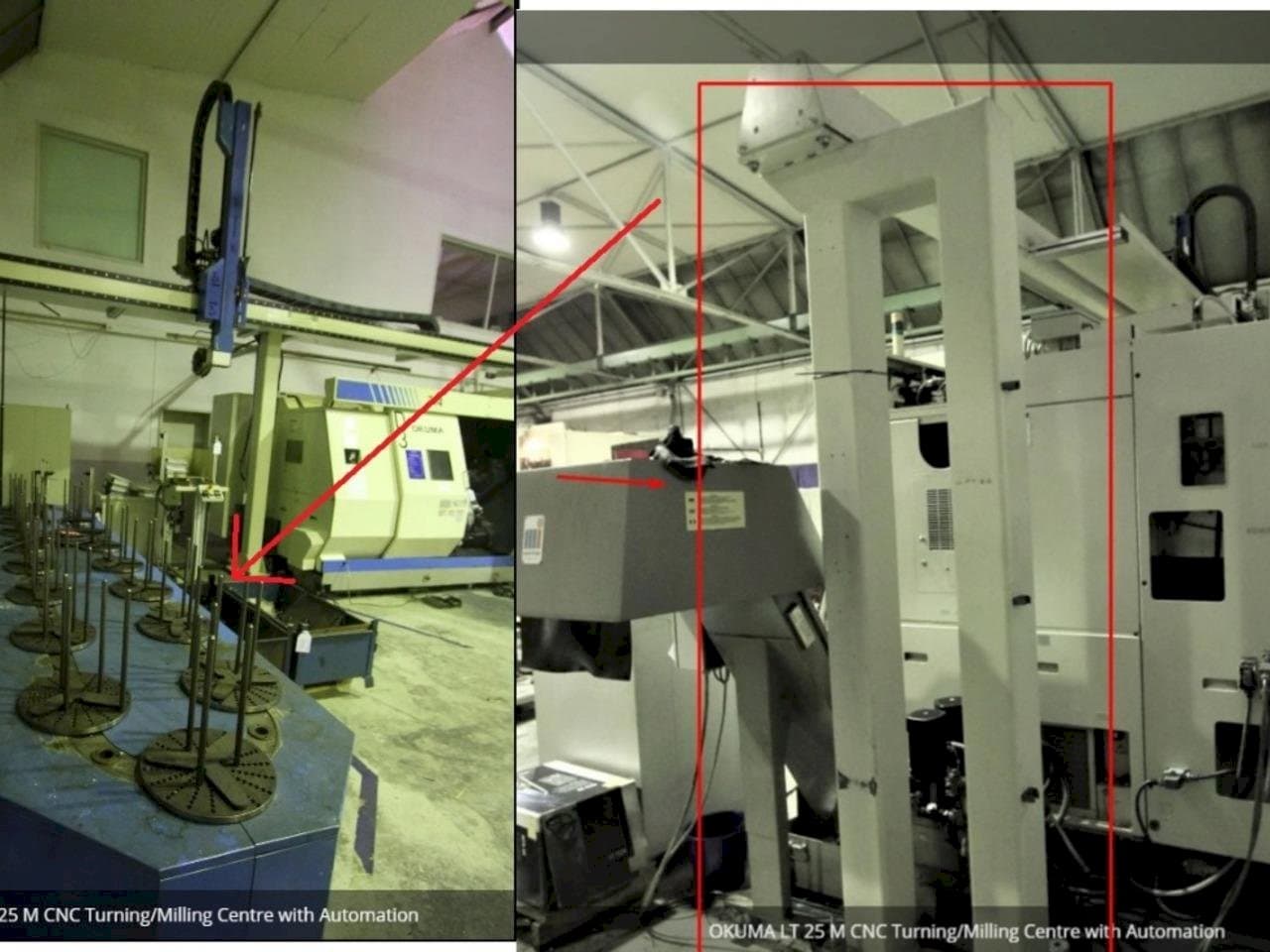 Čelní pohled  na Okuma LT 25 M  stroj