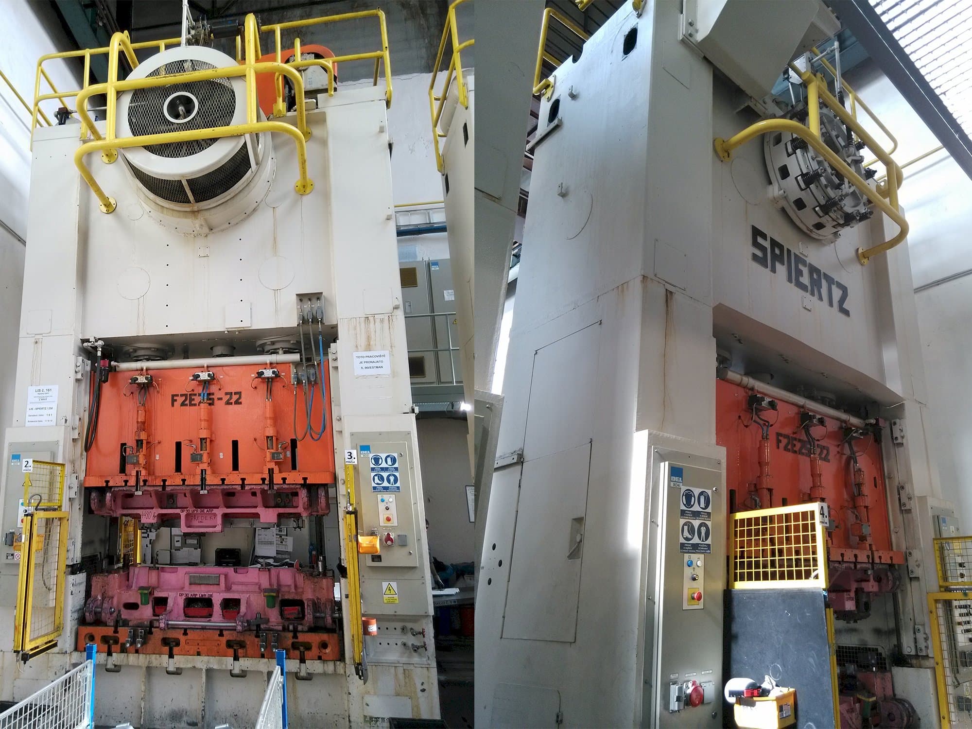 Čelní pohled  na Spiertz F2E 25x2.2  stroj