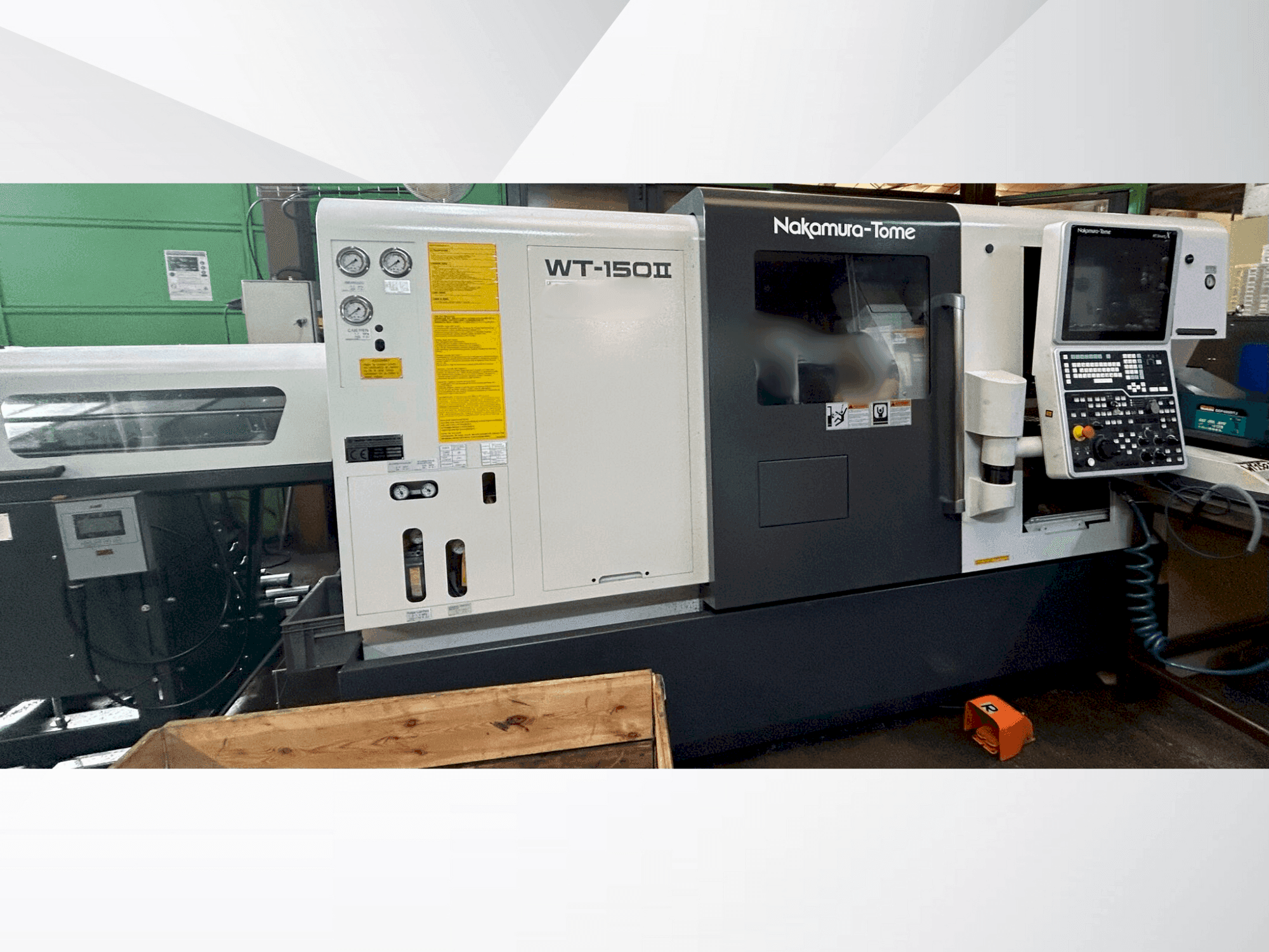 Čelní pohled  na NAKAMURA-TOME WT 150  stroj