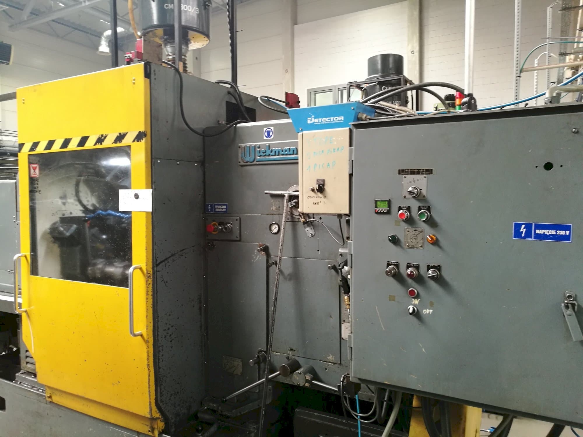 Čelní pohled  na Wickman 2  1/4"-6  stroj