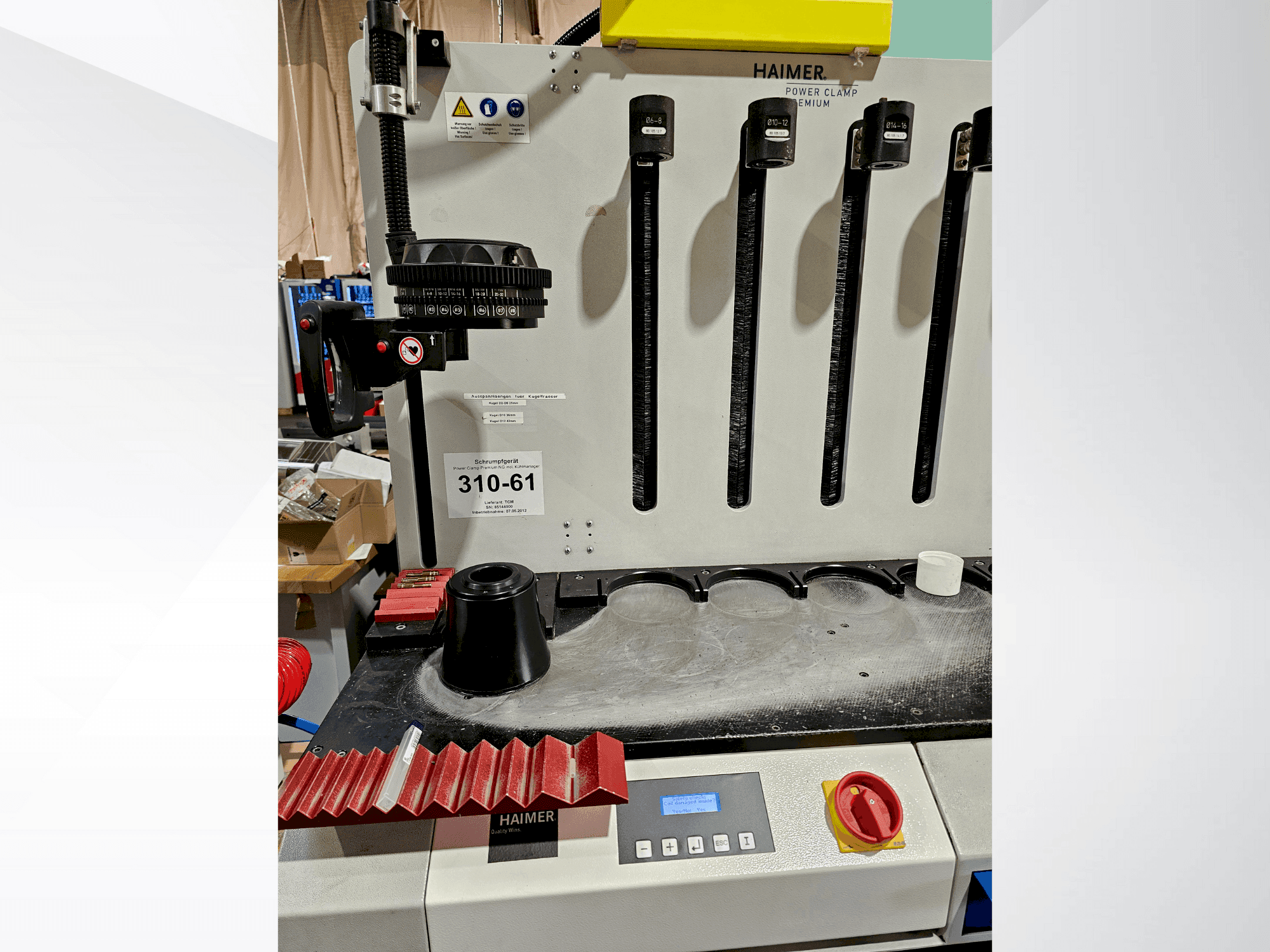 Čelní pohled  na HAIMER PC 2011 Premium  stroj