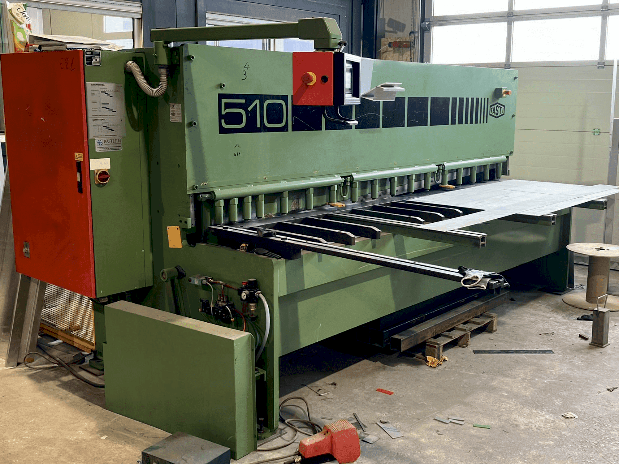 Čelní pohled  na FASTI 510-30/6  stroj