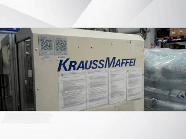 Čelní pohled  na Krauss Maffei 340 c2/80  stroj