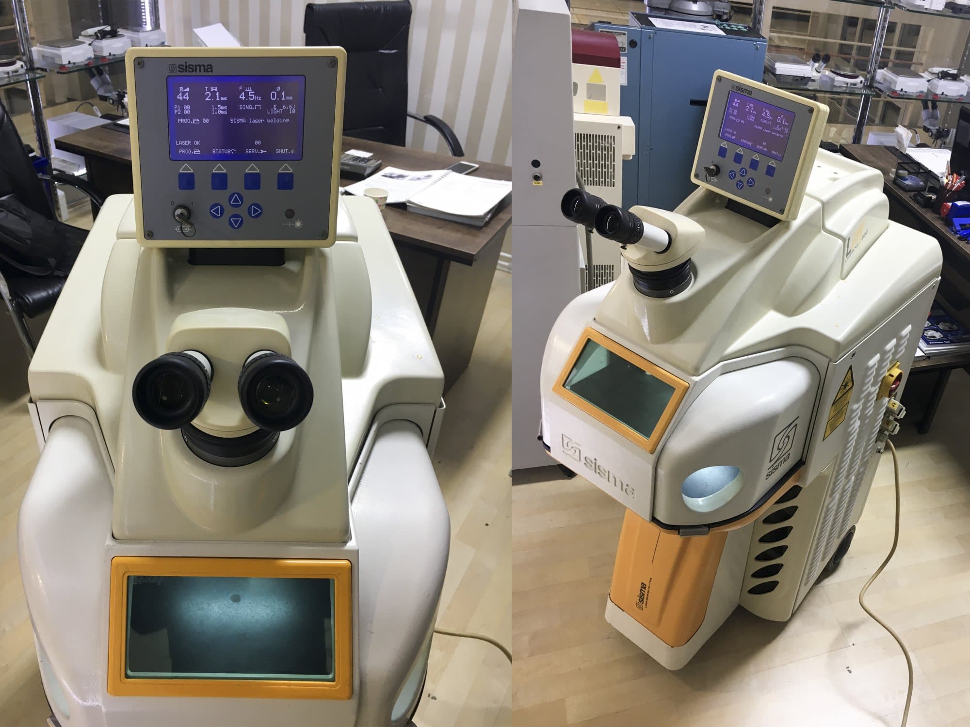 Čelní pohled  na Sisma LM 500 stroj