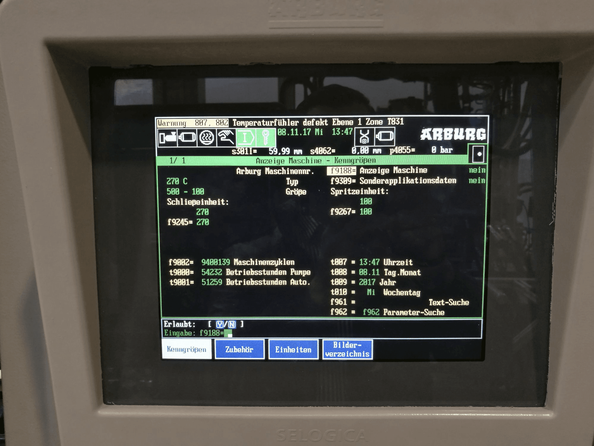 řídicí jednotka 2 na Arburg 270C 500-100 stroje